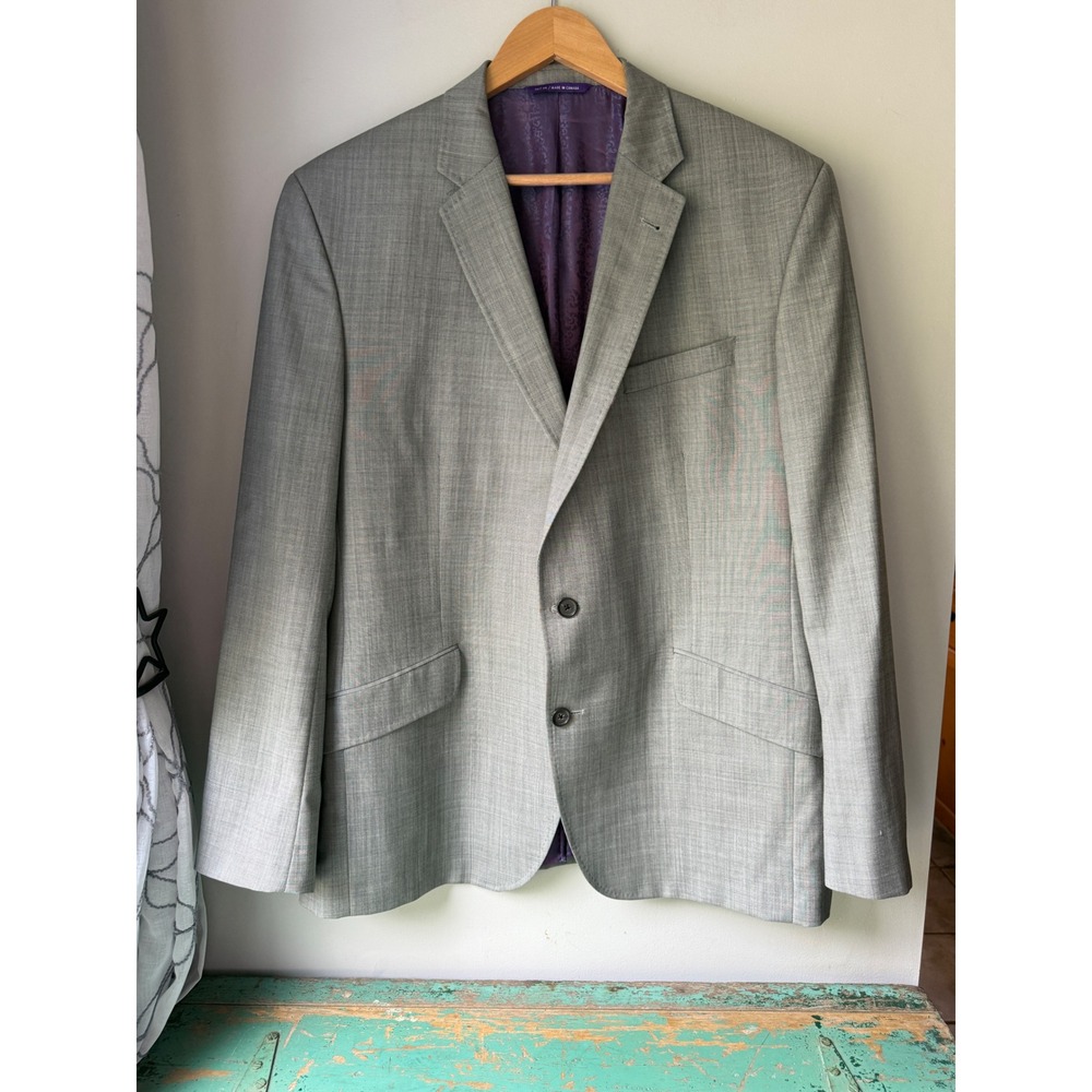 Ted Baker‎ Endurance Blazer 46R Grey Wool Sport Coat Jones CT Canada office work